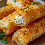 Feta Rolls with Chili Honey