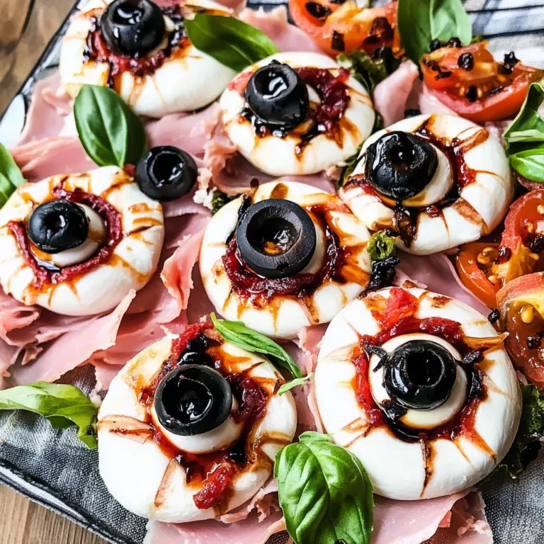Halloween Antipasto Eyeballs Appetizer