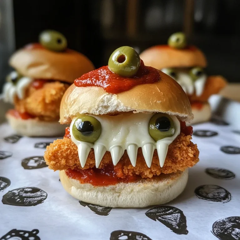 Halloween Chicken Parm Sliders