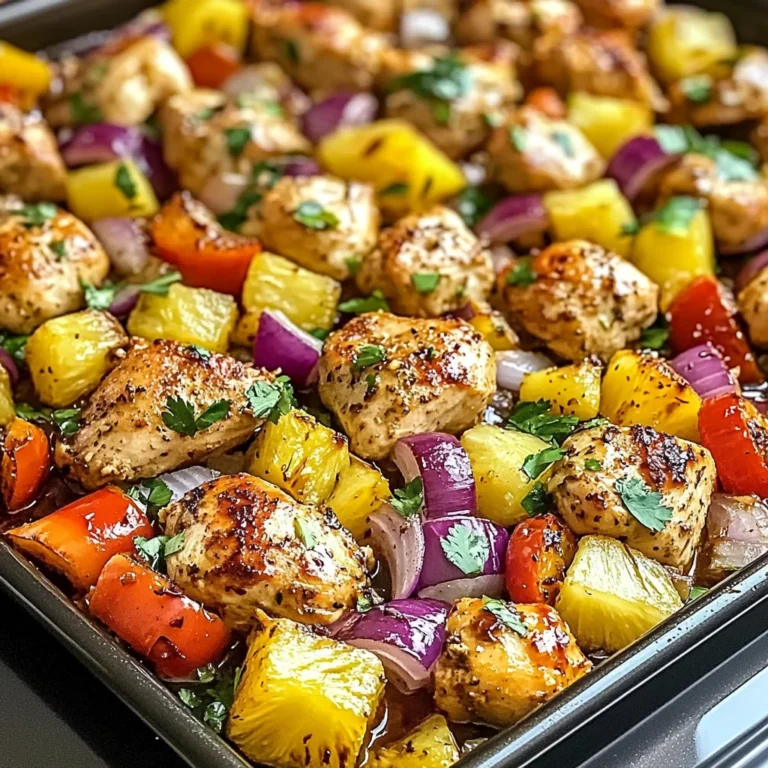 Hawaiian Chicken Sheet Pan Dinner
