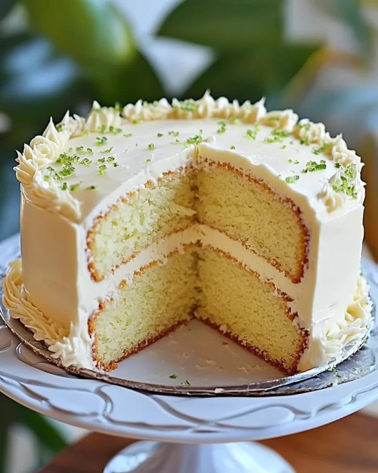 Key Lime Cake with Key Lime Cream Cheese Frosting