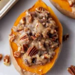 Pecan pie double baked sweet potatoes
