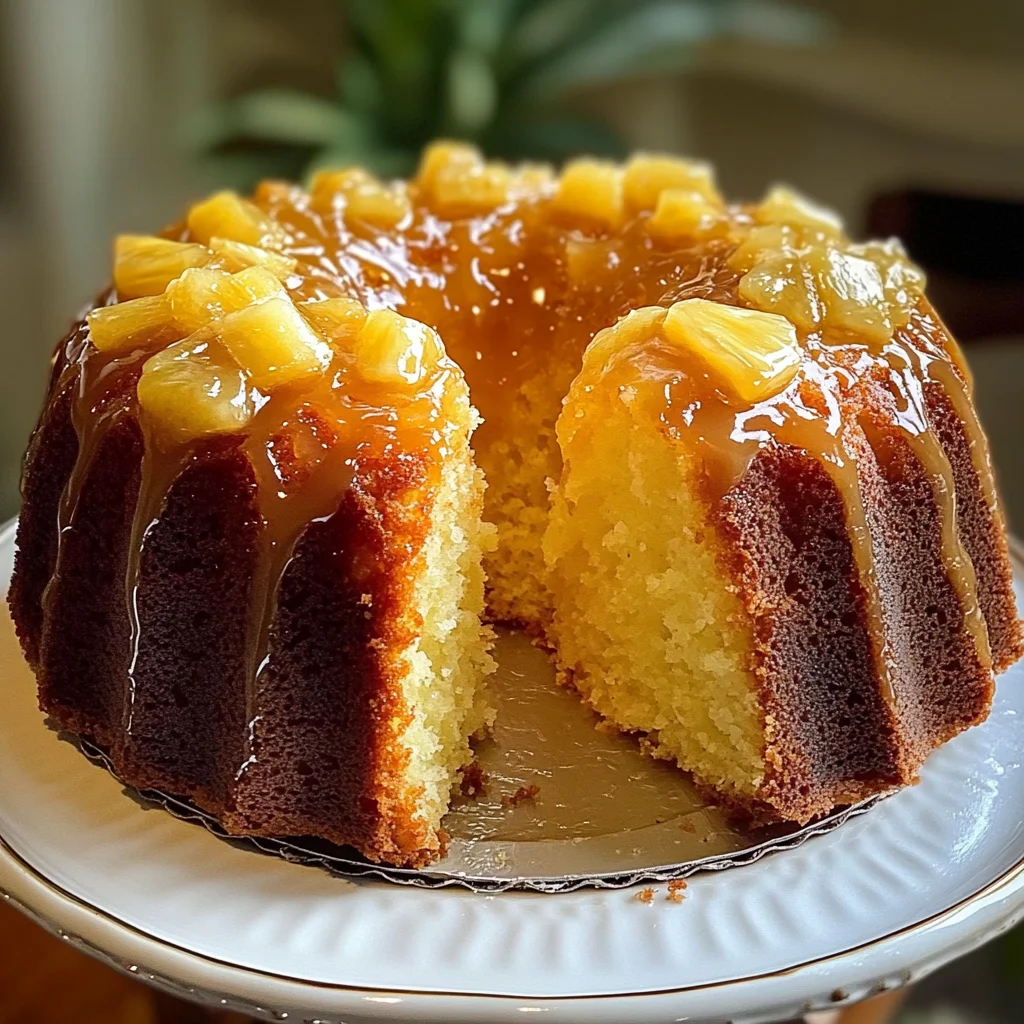 Pineapple Pound Cake with Pineapple Glaze