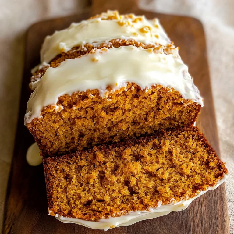 Pumpkin Bread with Cream Cheese Frosting Recipe