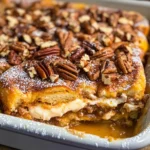 Pumpkin French Toast Bake with Cream Cheese Filling