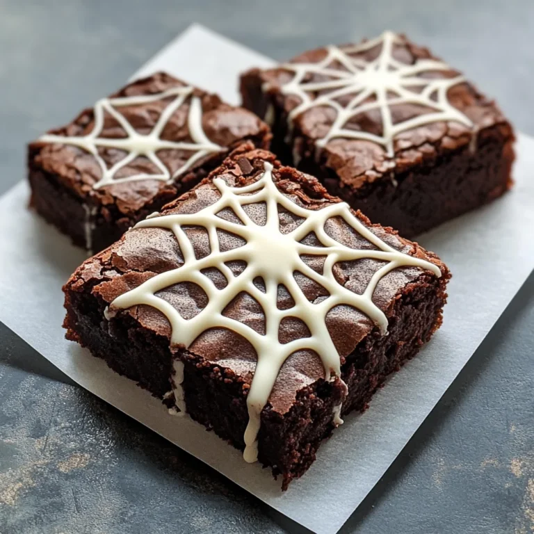 Spider Web Brownies