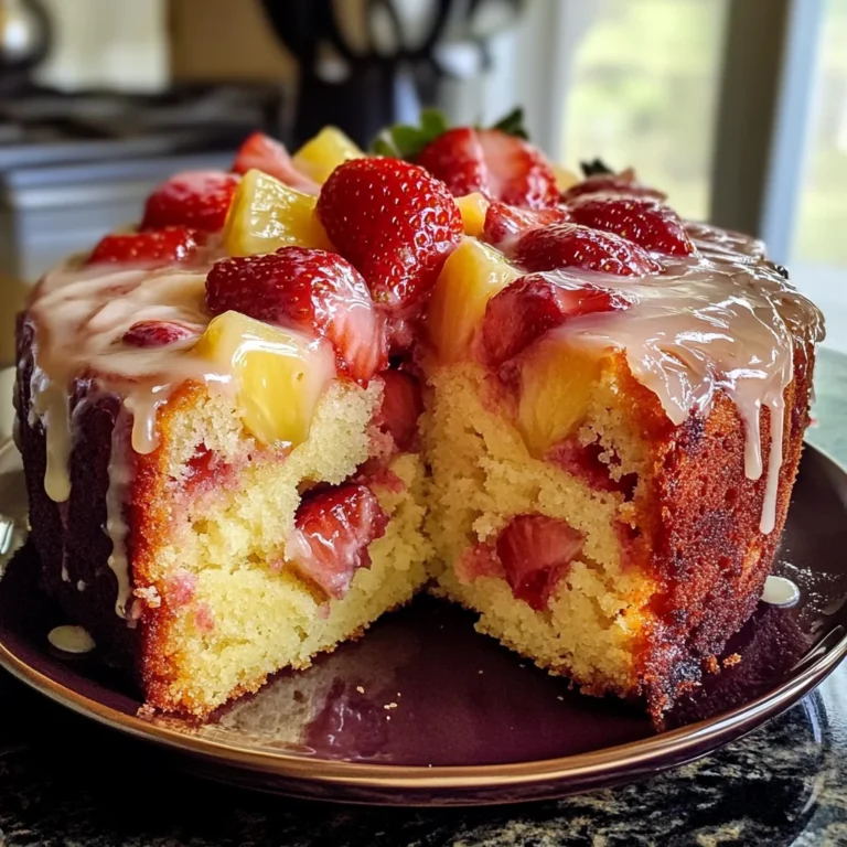 Strawberry Pineapple Pound Cake Recipe