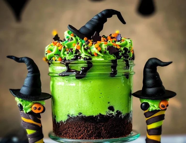 Witches Brew Halloween Cake Jars
