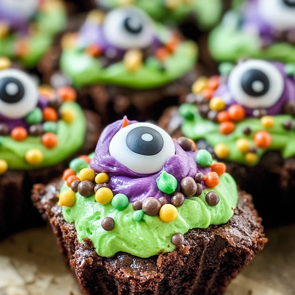 Witch's Cauldron Halloween Brownie Bites