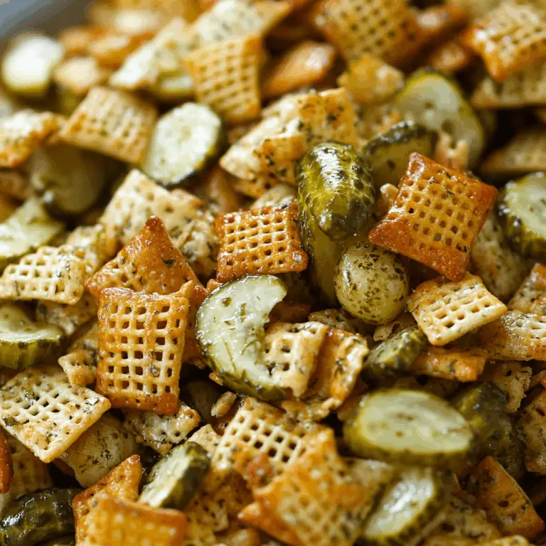 Dill Pickle Chex Mix: A Tangy Snack Sensation