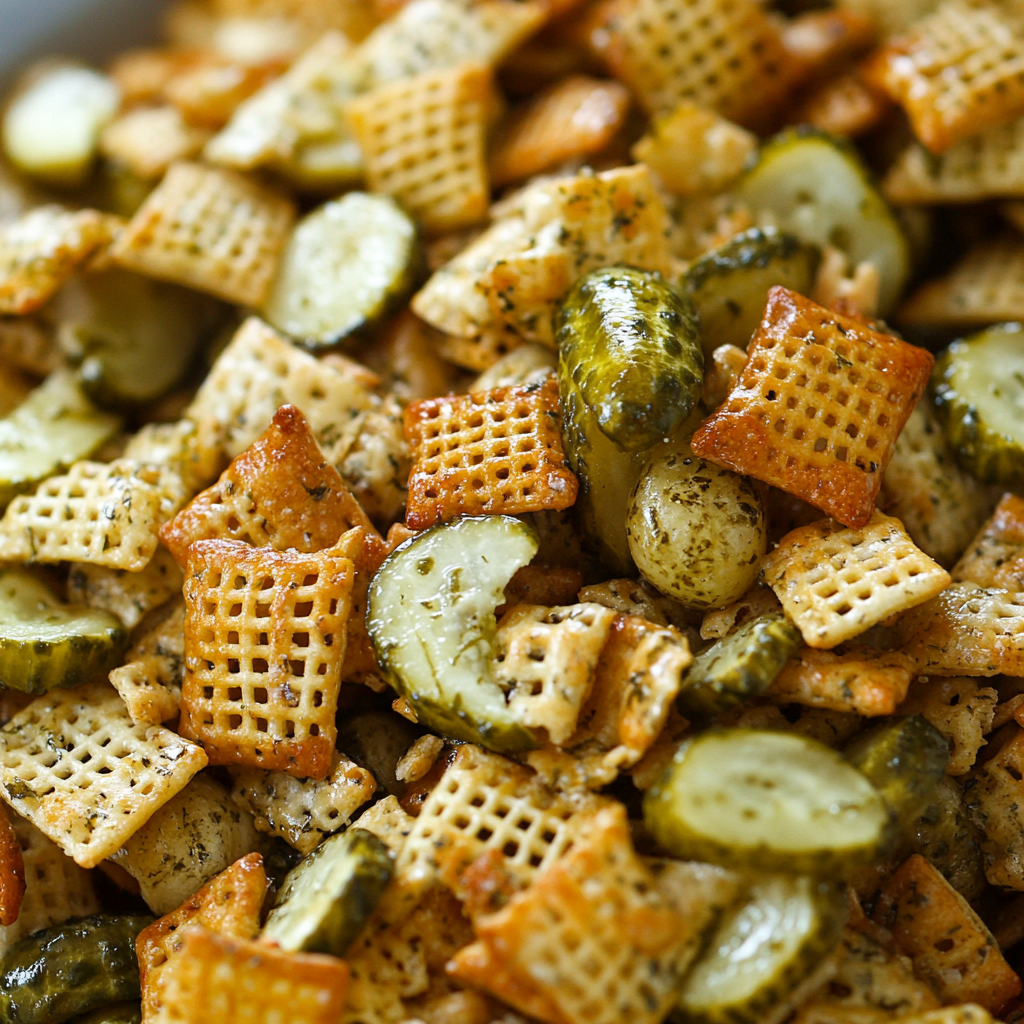 Dill Pickle Chex Mix: A Tangy Snack Sensation
