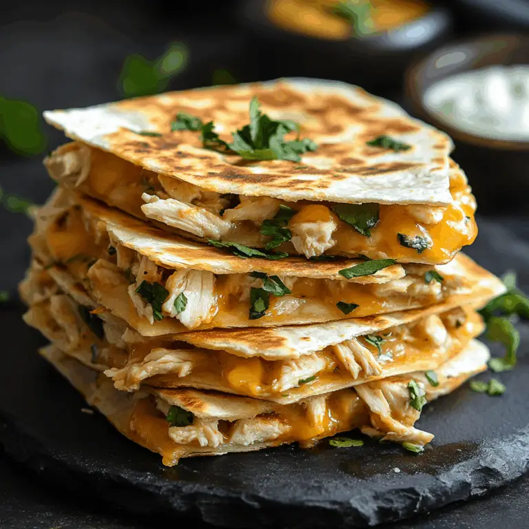 Easy Chicken Turkey Bacon Ranch Quesadilla
