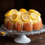 Lemon Cream Cheese Pound Cake with Candied Lemons