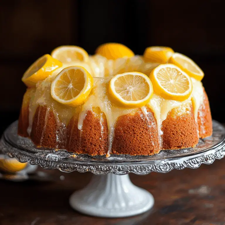 Lemon Cream Cheese Pound Cake with Candied Lemons