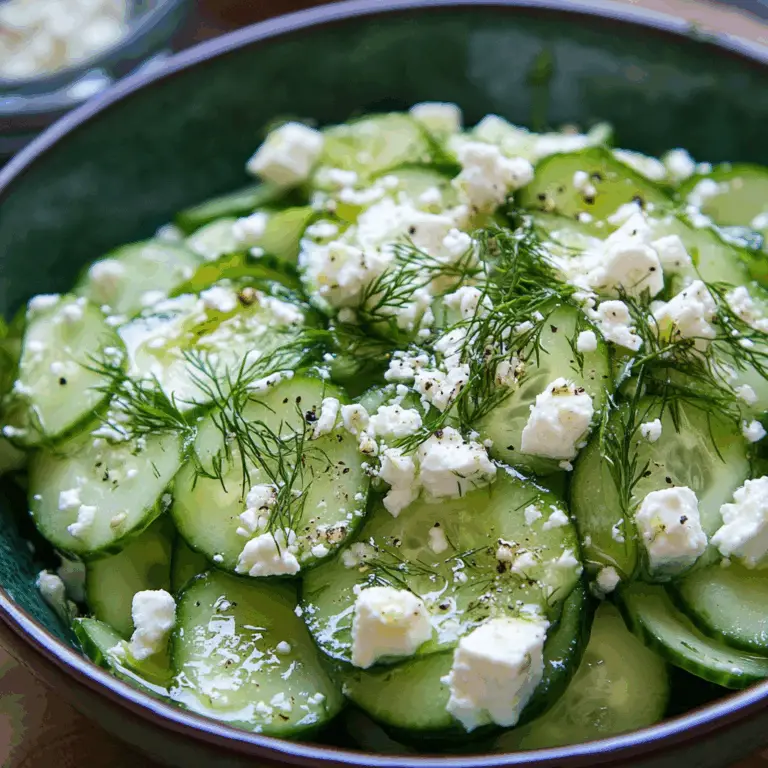 Smashed Cucumber Salad - With Feta and Dill