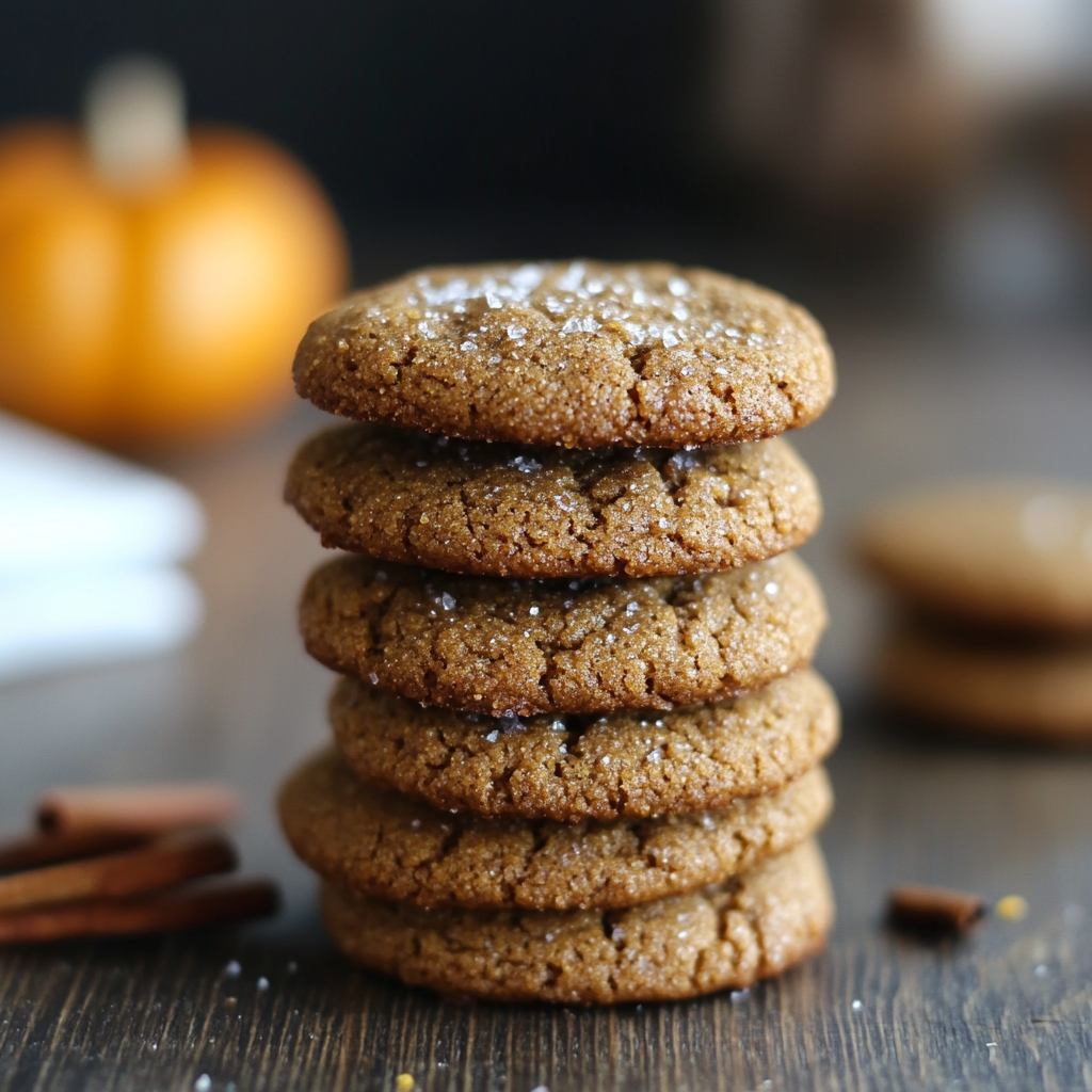 Soft and Chewy Pumpkin Molasses Cookies