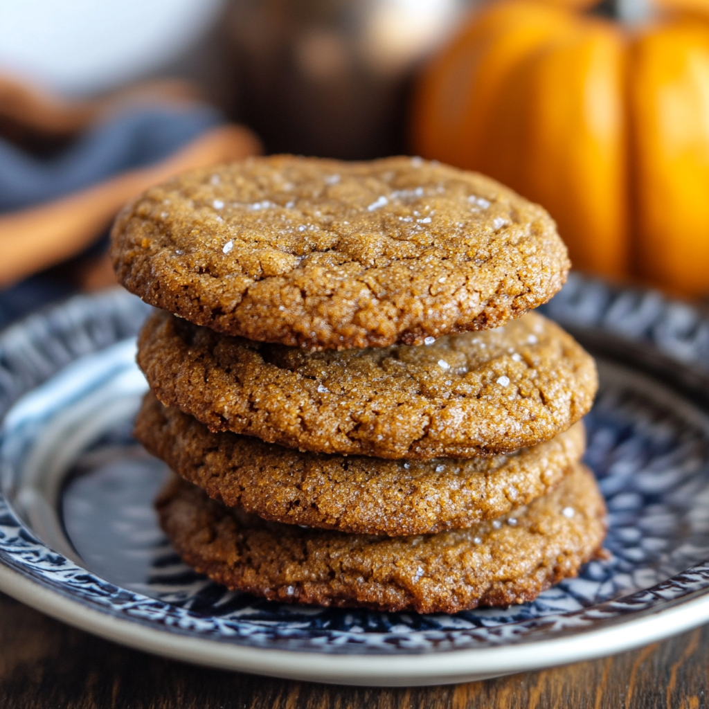 Soft and Chewy Pumpkin Molasses Cookies