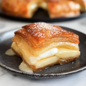 Apple Mille Feuille with Vanilla Custard (gluten-free)