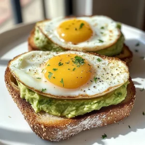 Avocado Toast with Sunny-Side Eggs & Iced Latte