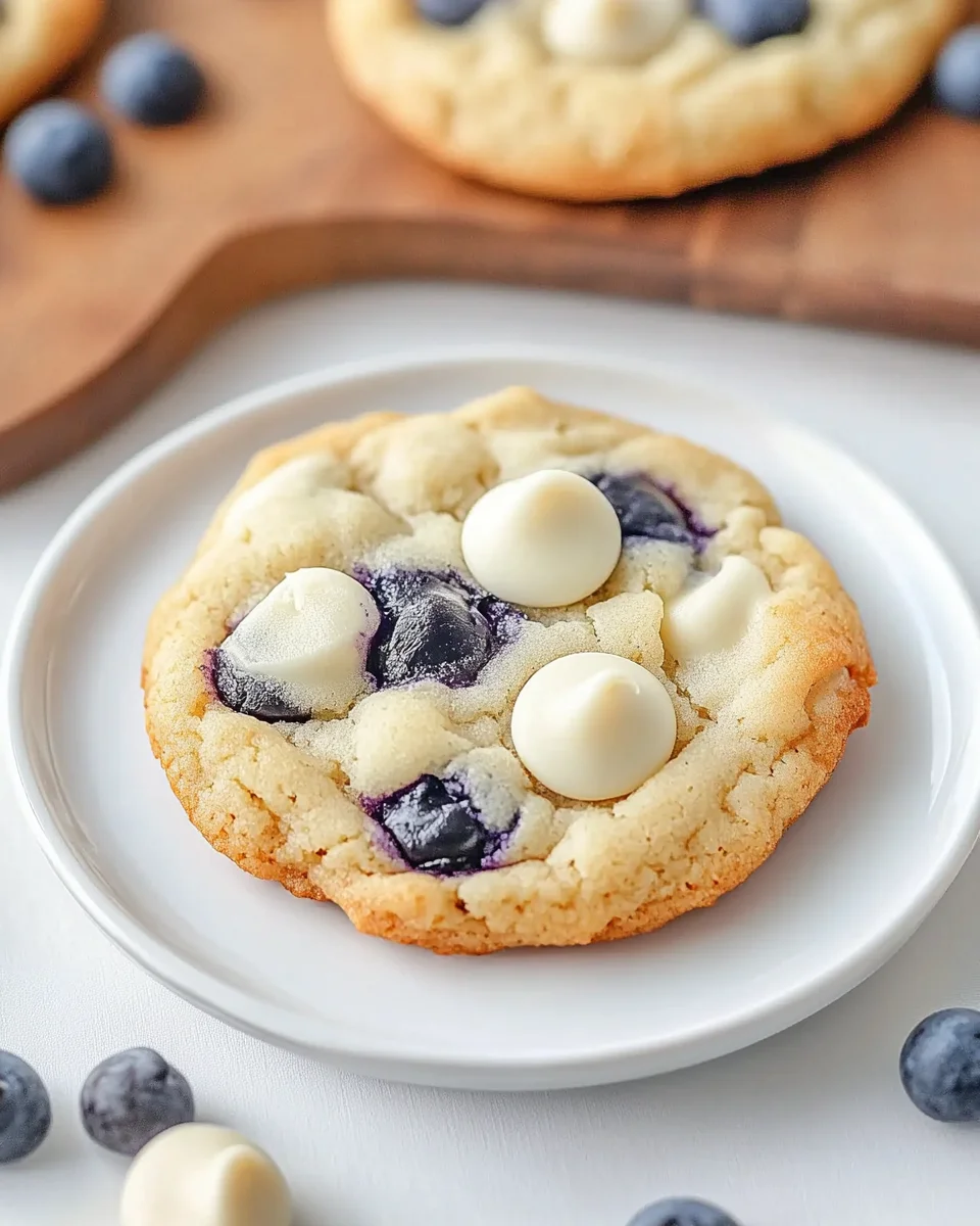 Blueberry White Chocolate Chip Cookies - Alrightwithme