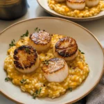 Brown Butter Scallops with Butternut Squash Risotto