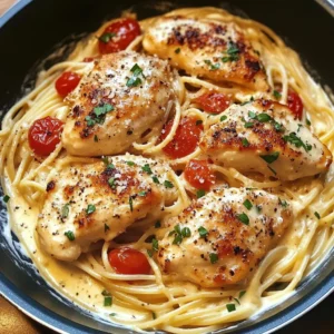 Creamy White Wine Parmesan Chicken Pasta