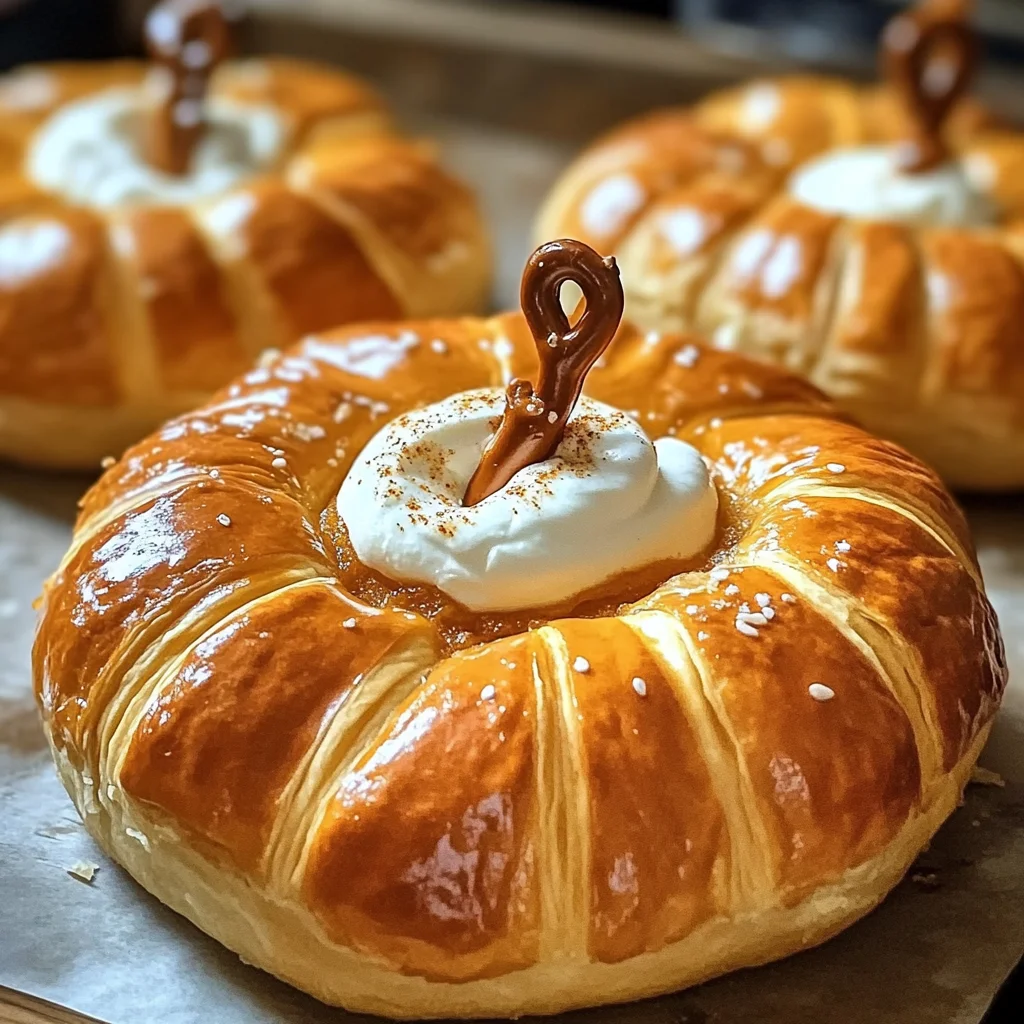 Crescent Pumpkins with Cream Cheese and Pumpkin Pie Filling