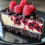 Dark Chocolate Raspberry Cheesecake