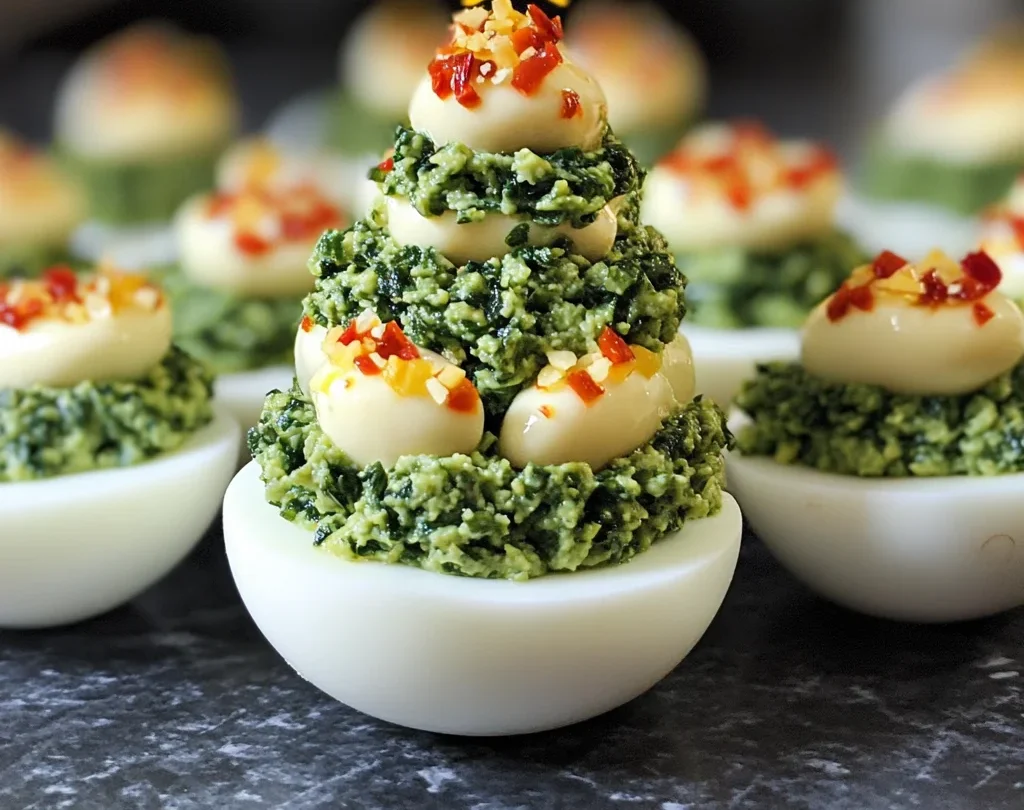 Deviled Egg Christmas Trees