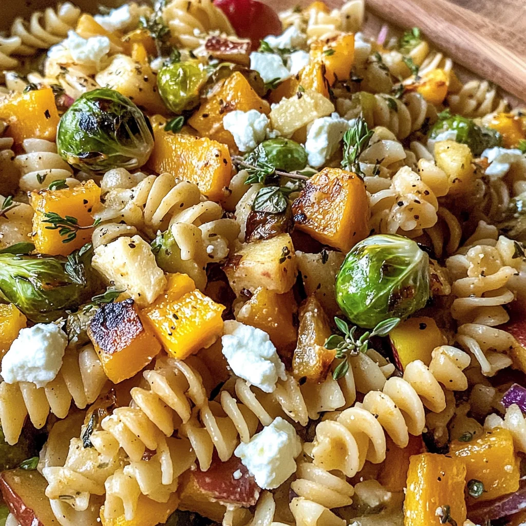 Fall Pasta Salad with Butternut Squash and Brussels