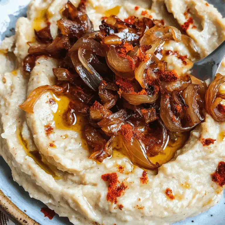 Fasole Batuta: Romanian White Bean Spread with Garlic & Caramelized Onion