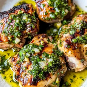 Grilled Chicken Thighs with Chimichurri