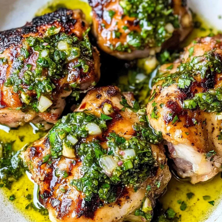 Grilled Chicken Thighs with Chimichurri