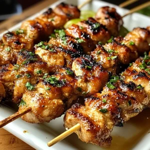 Grilled Thai Coconut Chicken Skewers