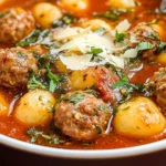 Italian Meatball Gnocchi Soup Recipe
