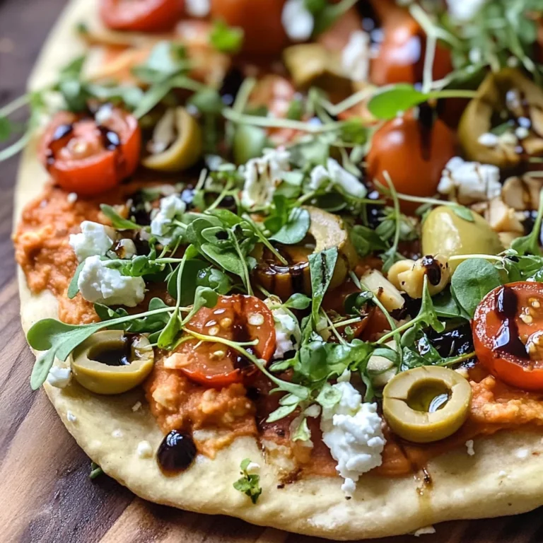 Mediterranean Naan Bread Pizza