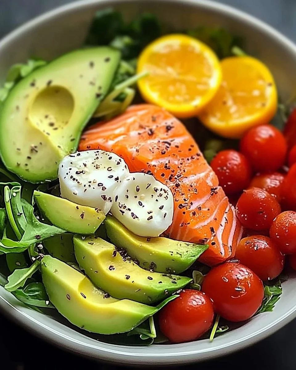 Omega Power Plate with Salmon & Avocado