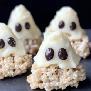 Rice Krispie Treat Ghosts