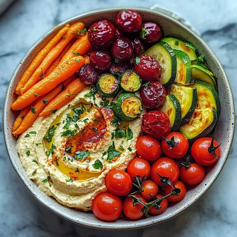 Roasted Veggie and Hummus Bowl