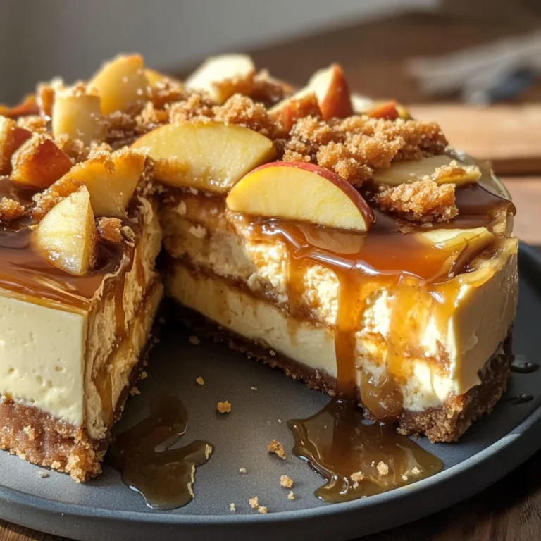 Salted Caramel Apple Pie Cheesecake
