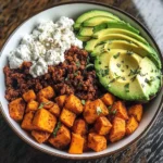 Spicy Sweet Potato Power Bowl with Avocado & Cottage Cheese