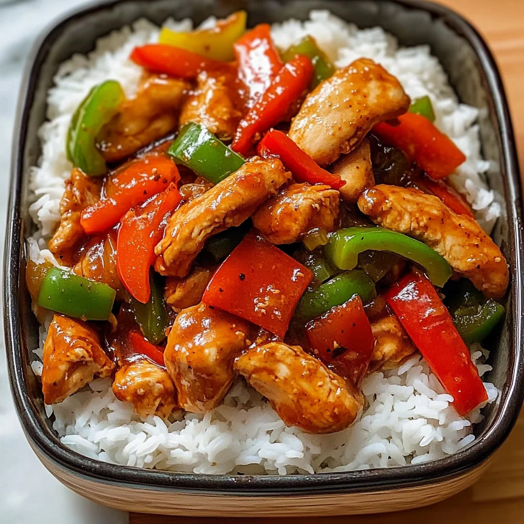 Sweet & Spicy Chicken Stir-Fry with Rice