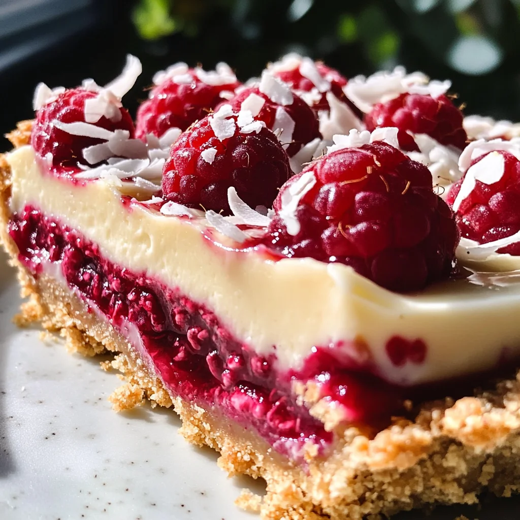 Vegan White Chocolate Raspberry Tart