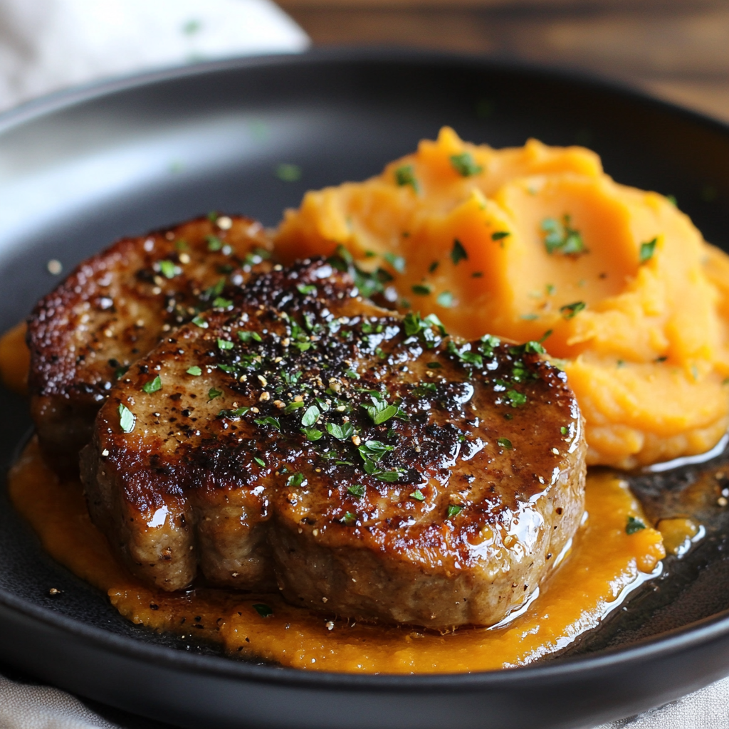 Steak de Chou-Fleur Vegan au Four & Purée de Patate Douce / Vegan Cauliflower Steak & Mashed Sweet Potatoes