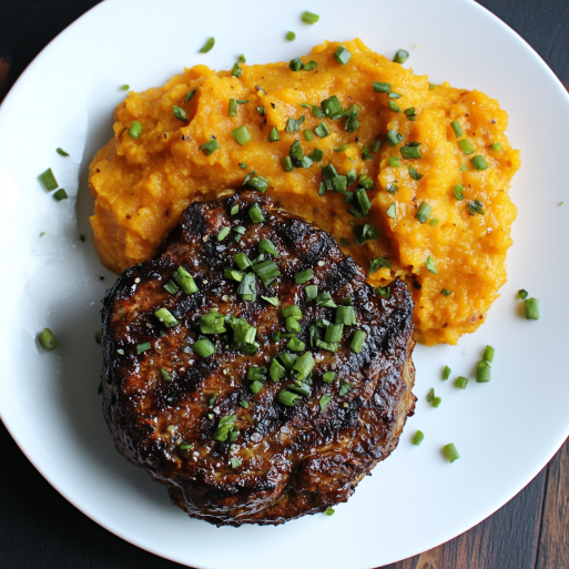 Steak de Chou-Fleur Vegan au Four & Purée de Patate Douce / Vegan Cauliflower Steak & Mashed Sweet Potatoes