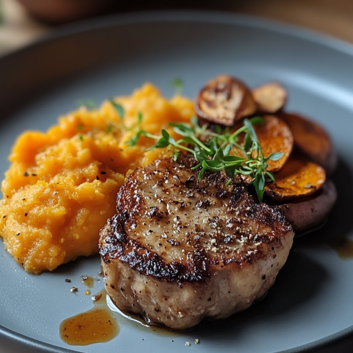 Steak de Chou-Fleur Vegan au Four & Purée de Patate Douce / Vegan Cauliflower Steak & Mashed Sweet Potatoes