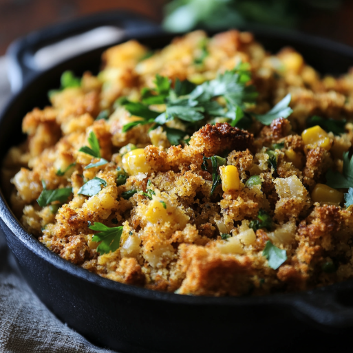 Turkey Bacon Cornbread Stuffing