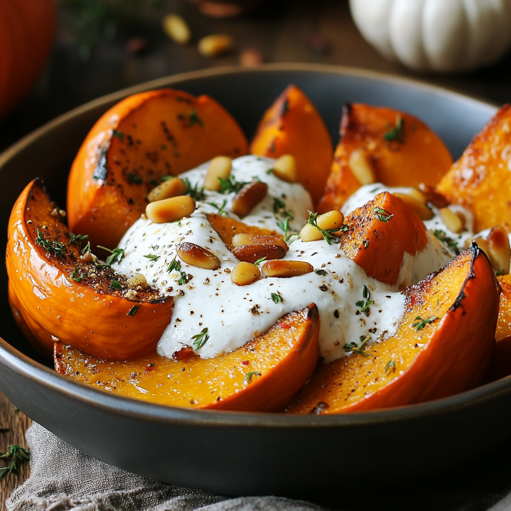 Roasted Pumpkin with Yogurt Sauce and Pine Nuts: An Incredible Ultimate Recipe