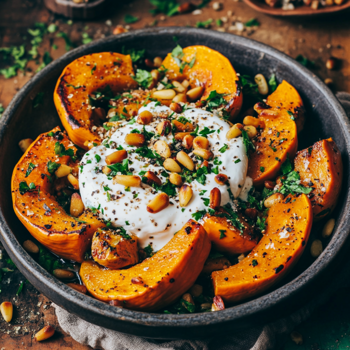 Roasted Pumpkin with Yogurt Sauce and Pine Nuts: An Incredible Ultimate Recipe