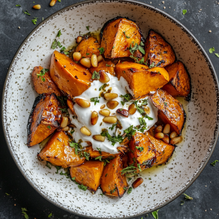 Roasted Pumpkin with Yogurt Sauce and Pine Nuts: An Incredible Ultimate Recipe